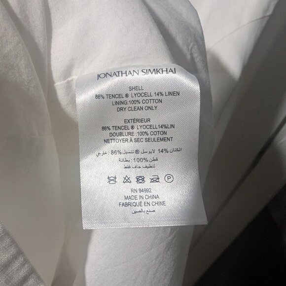 SIMKHAI | Inara Linen Midi Dress In White - Picture 10 of 16